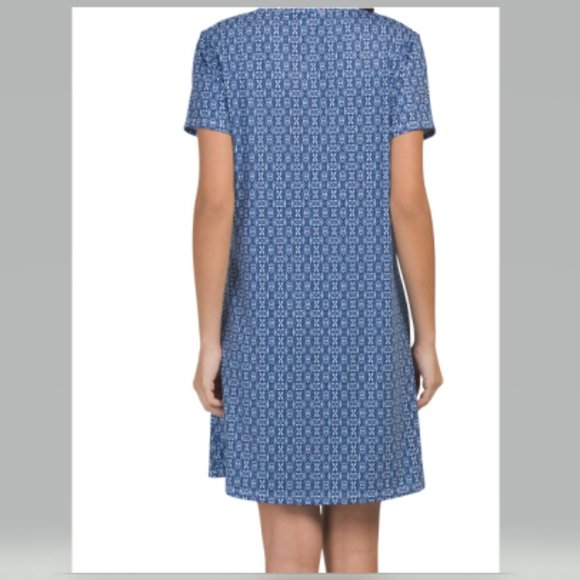 Cabana Life Blue Palms Cabana Shift Dress Size S NWT - Picture 2 of 9